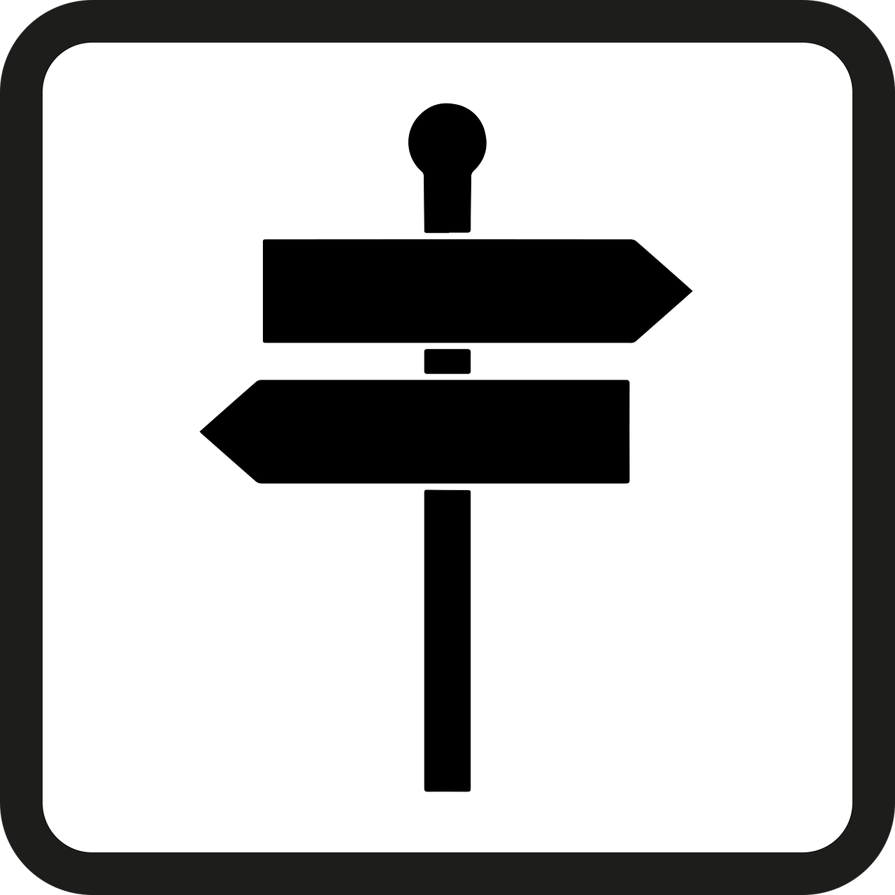 木制箭头标志, 方向, 图标