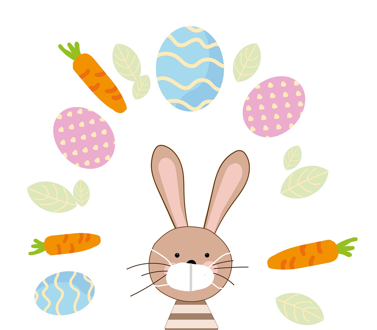 复活节兔子, 胡萝卜, 面具