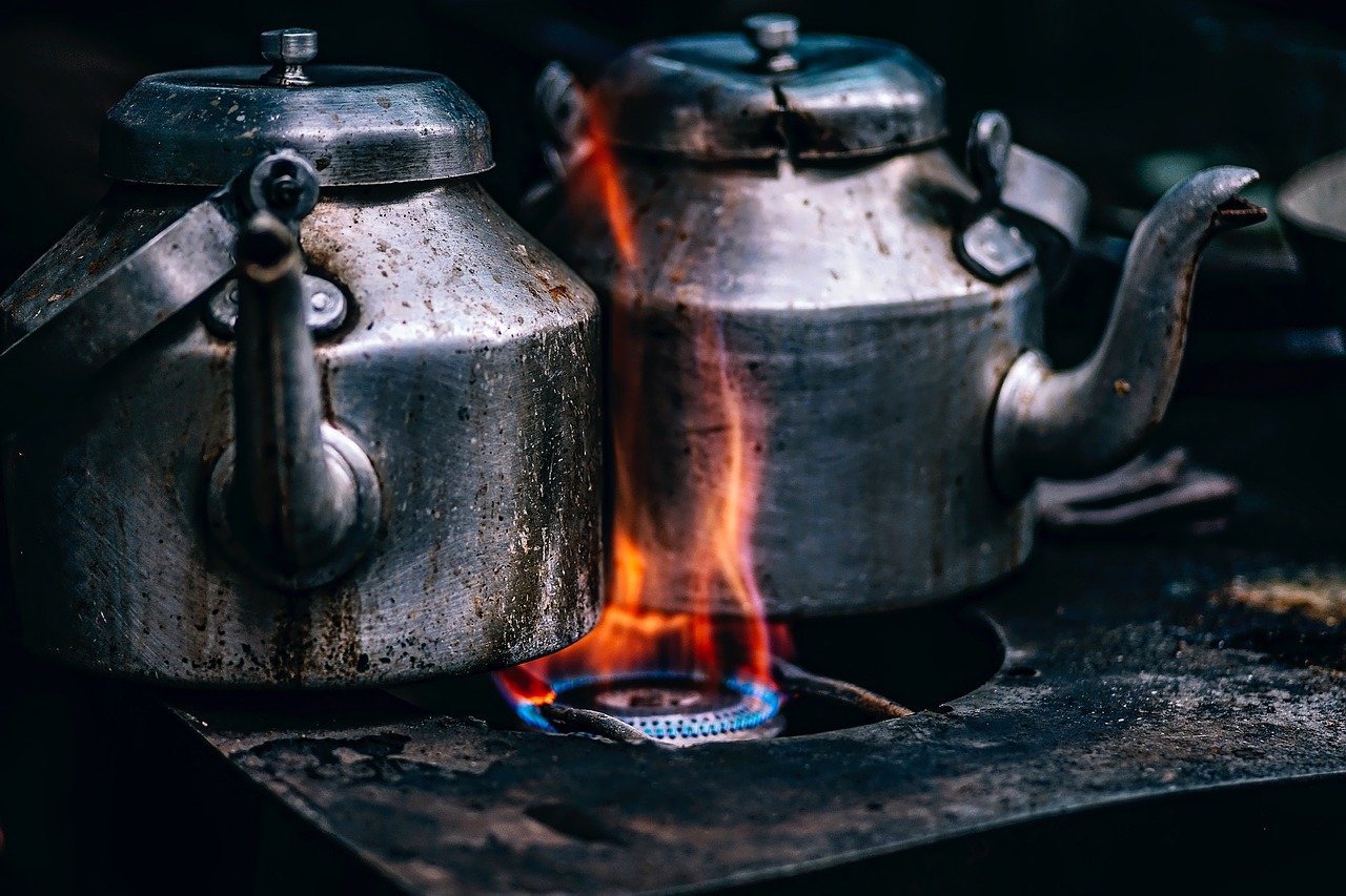 茶壶, 花盆, 炉灶