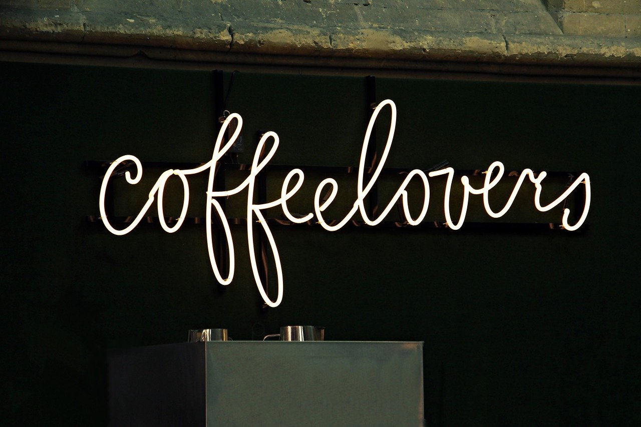 霓虹灯, 咖啡, 咖啡爱好者