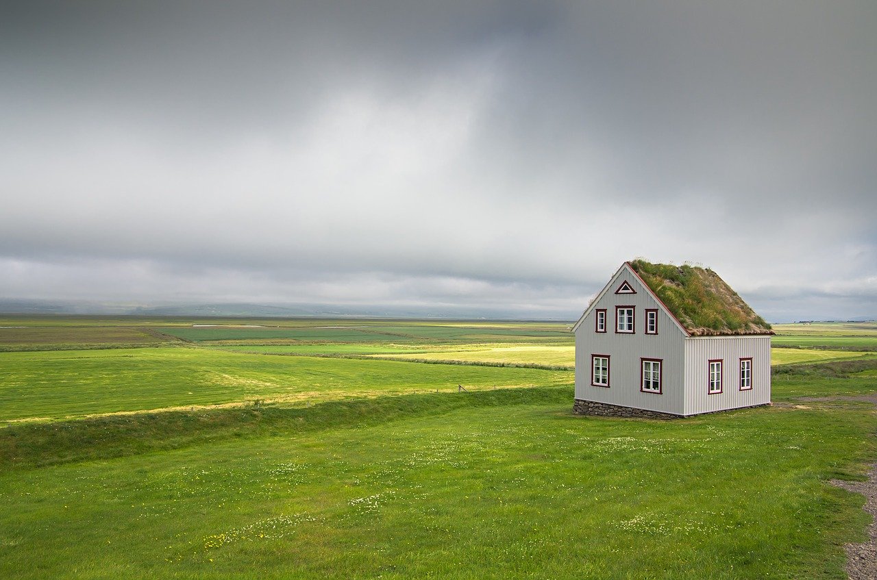 冰岛, 房子, 景观