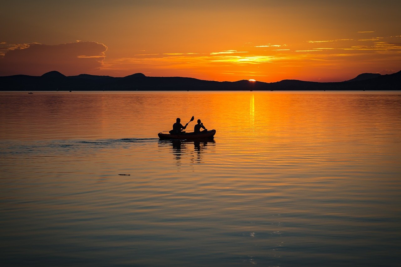 巴拉顿湖, 日落, 湖