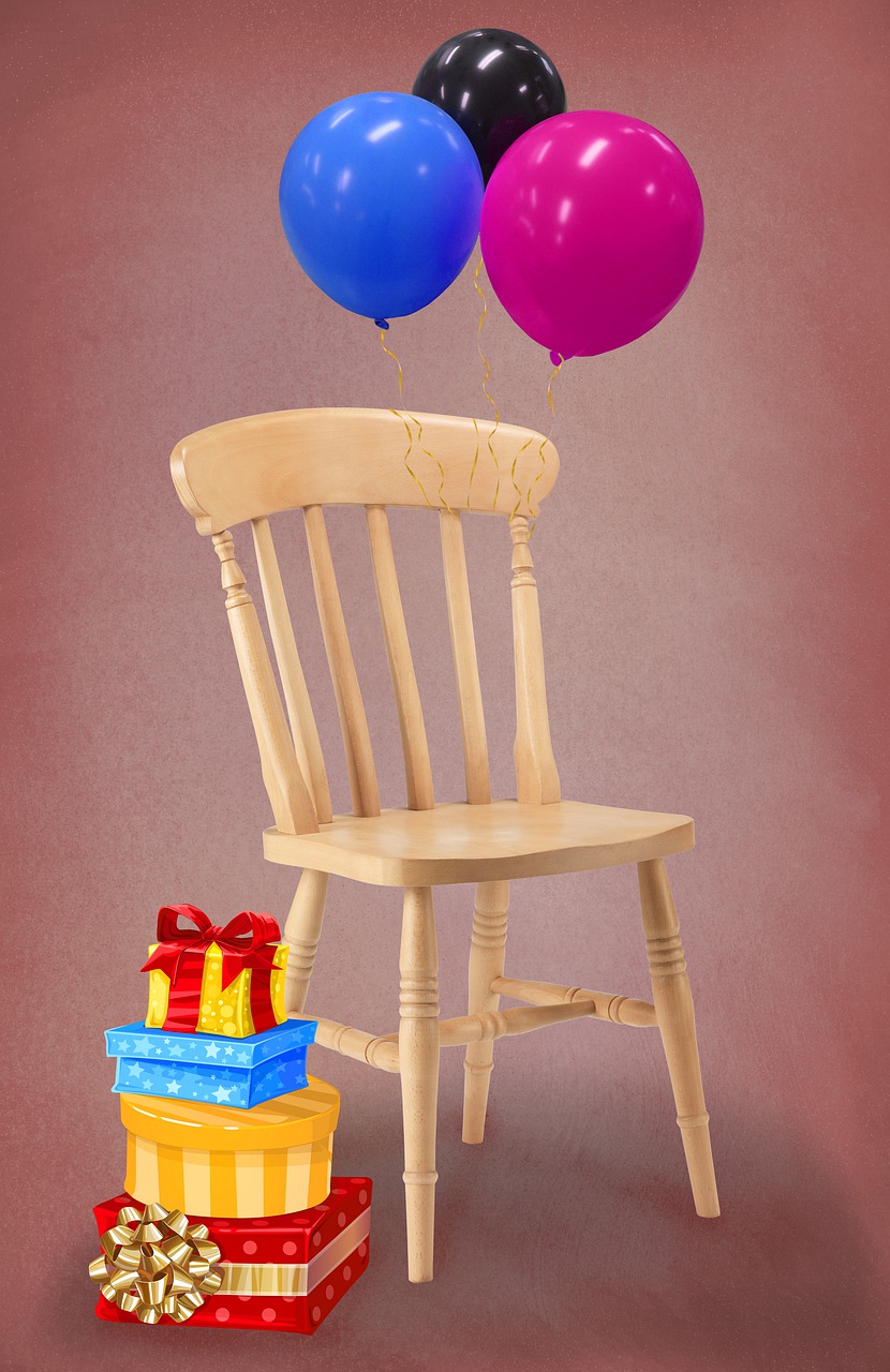 椅子, 生日, 背景