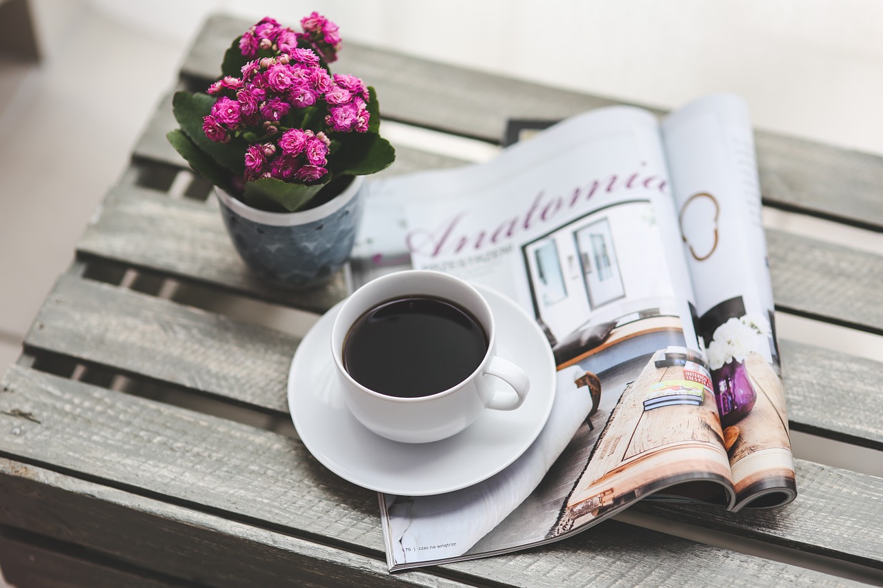 咖啡, 杂志, 报纸