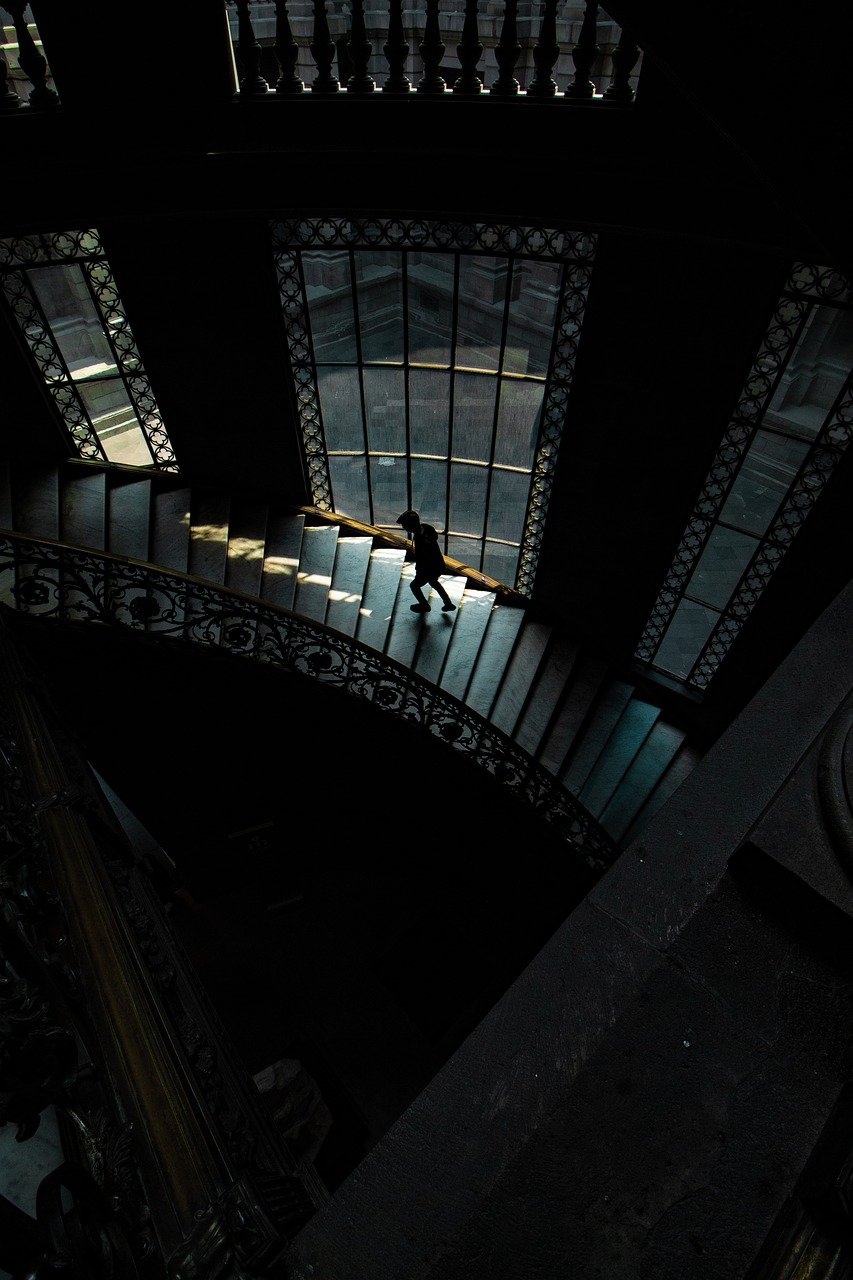 楼梯, 博物馆, 黑暗