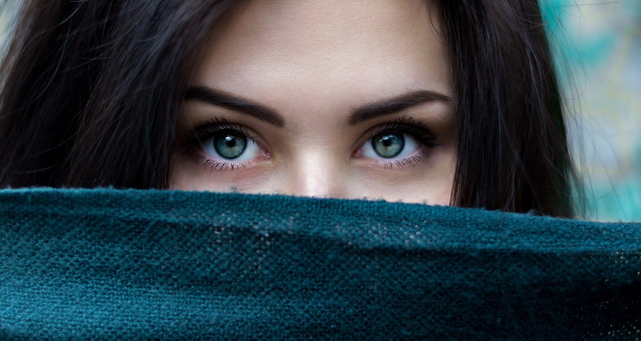女孩, 眼睛, 绿色的眼睛