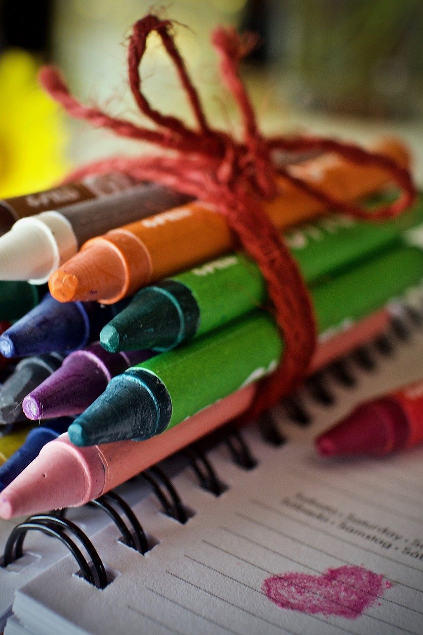 蜡笔, 颜色, 花