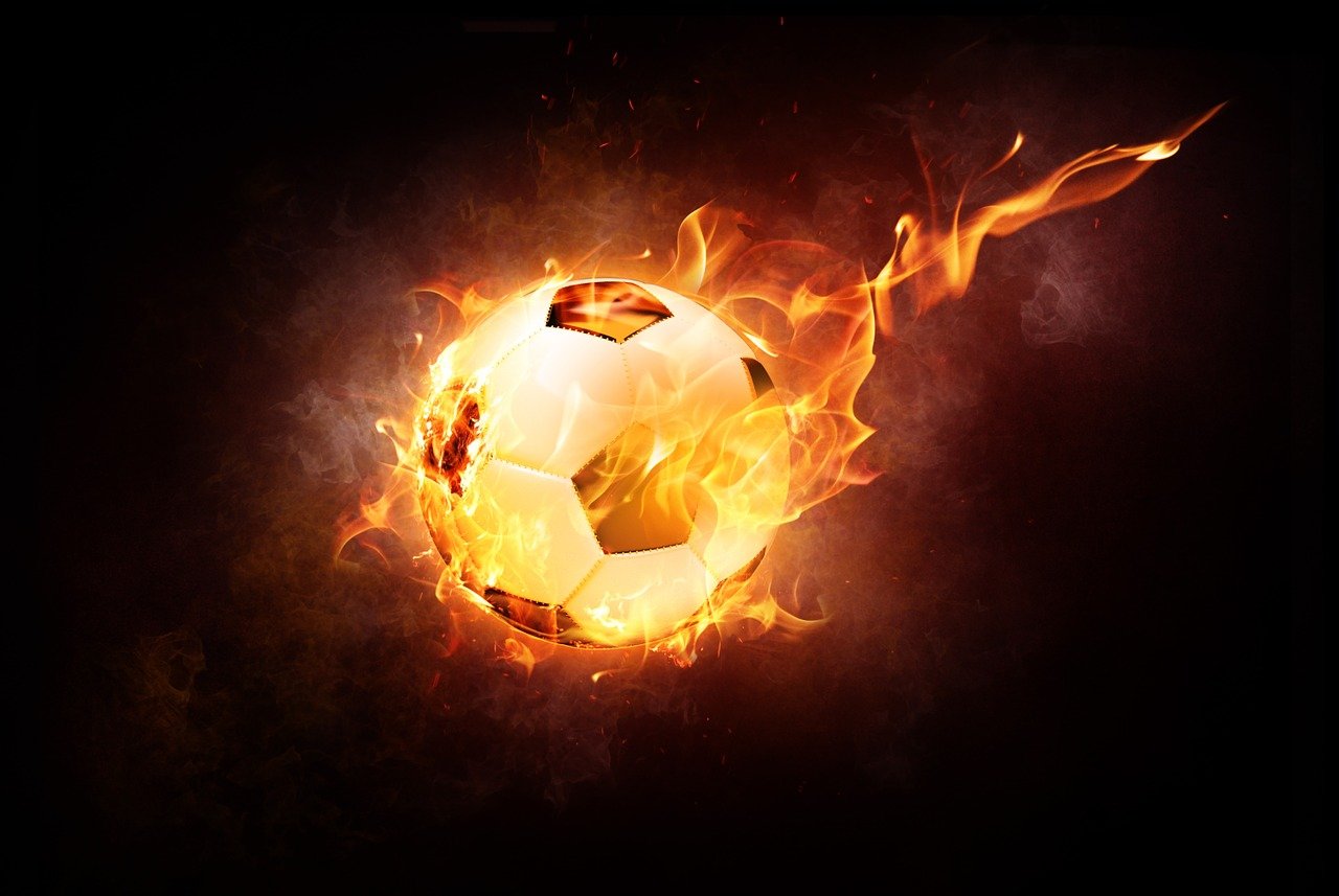 足球, 球, 火