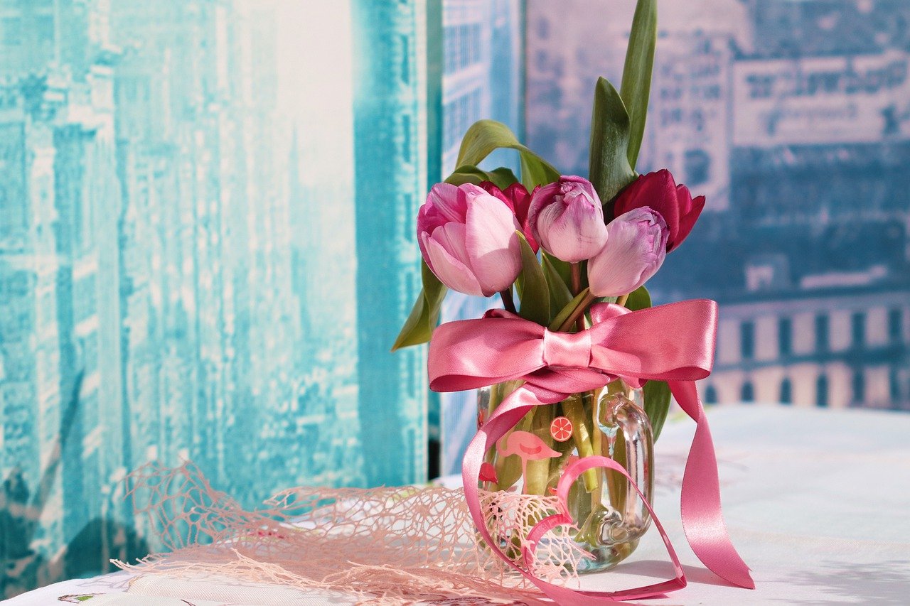 郁金香, 鲜花, 花瓶