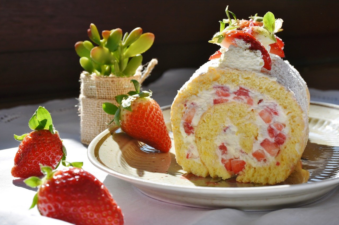 草莓卷, 草莓, 草莓蛋糕