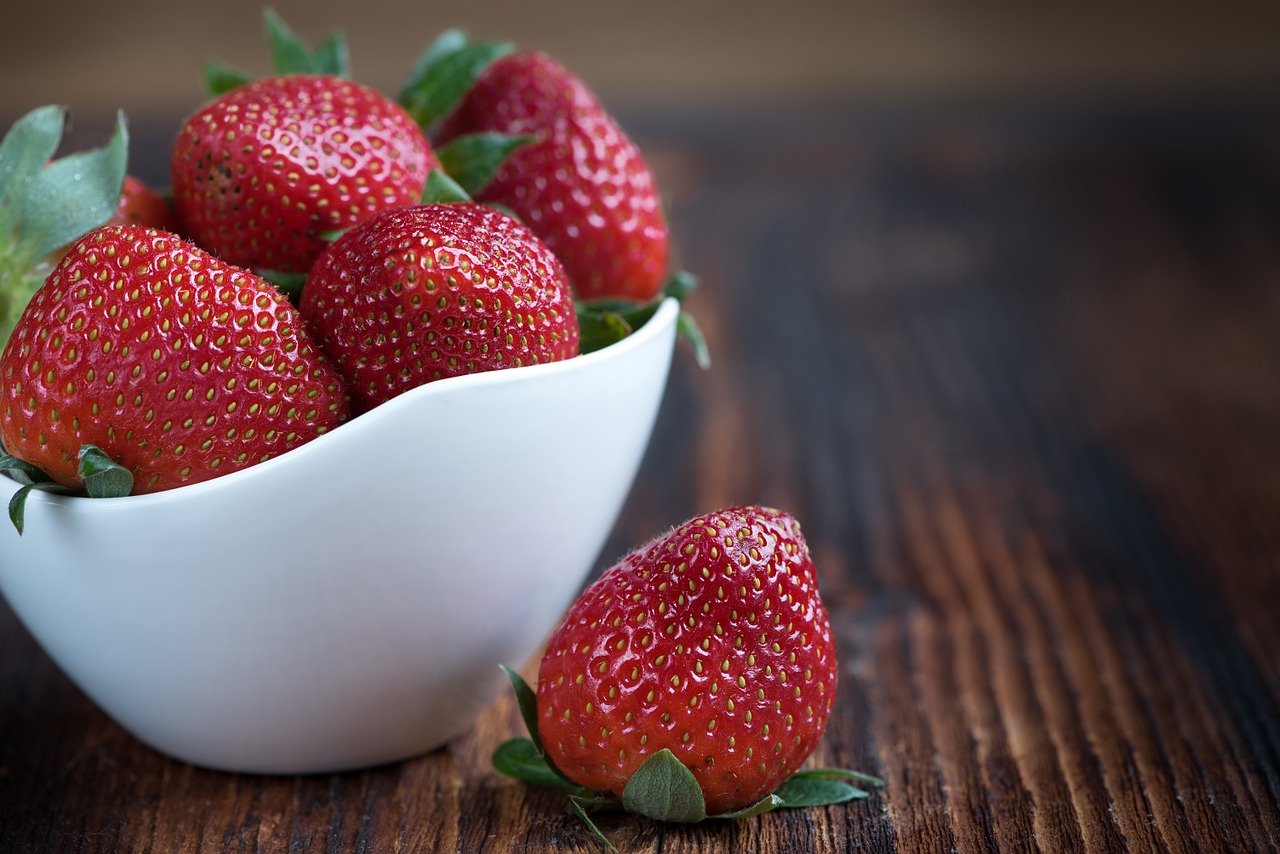 草莓, 水果, 碗