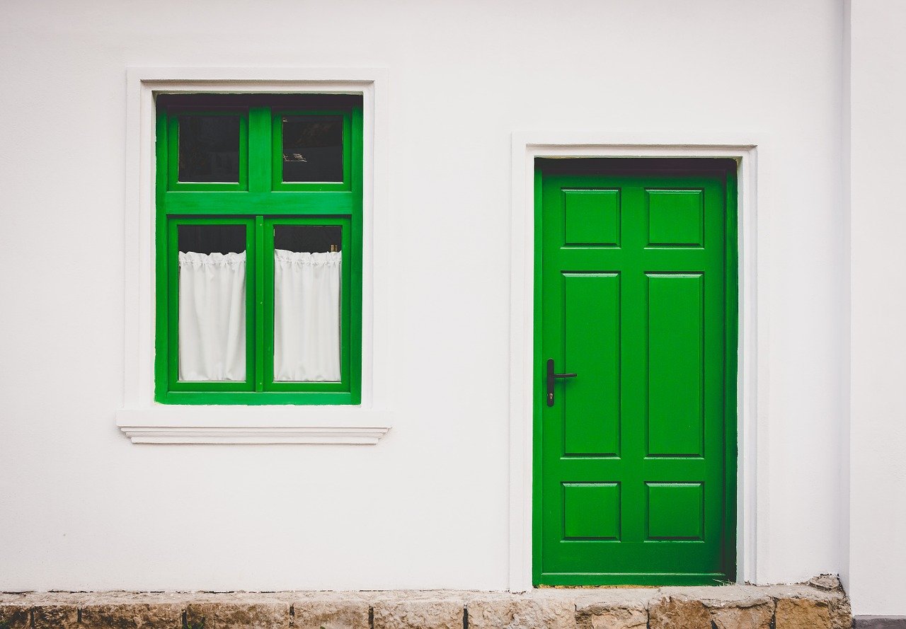 房子, 前, 绿色