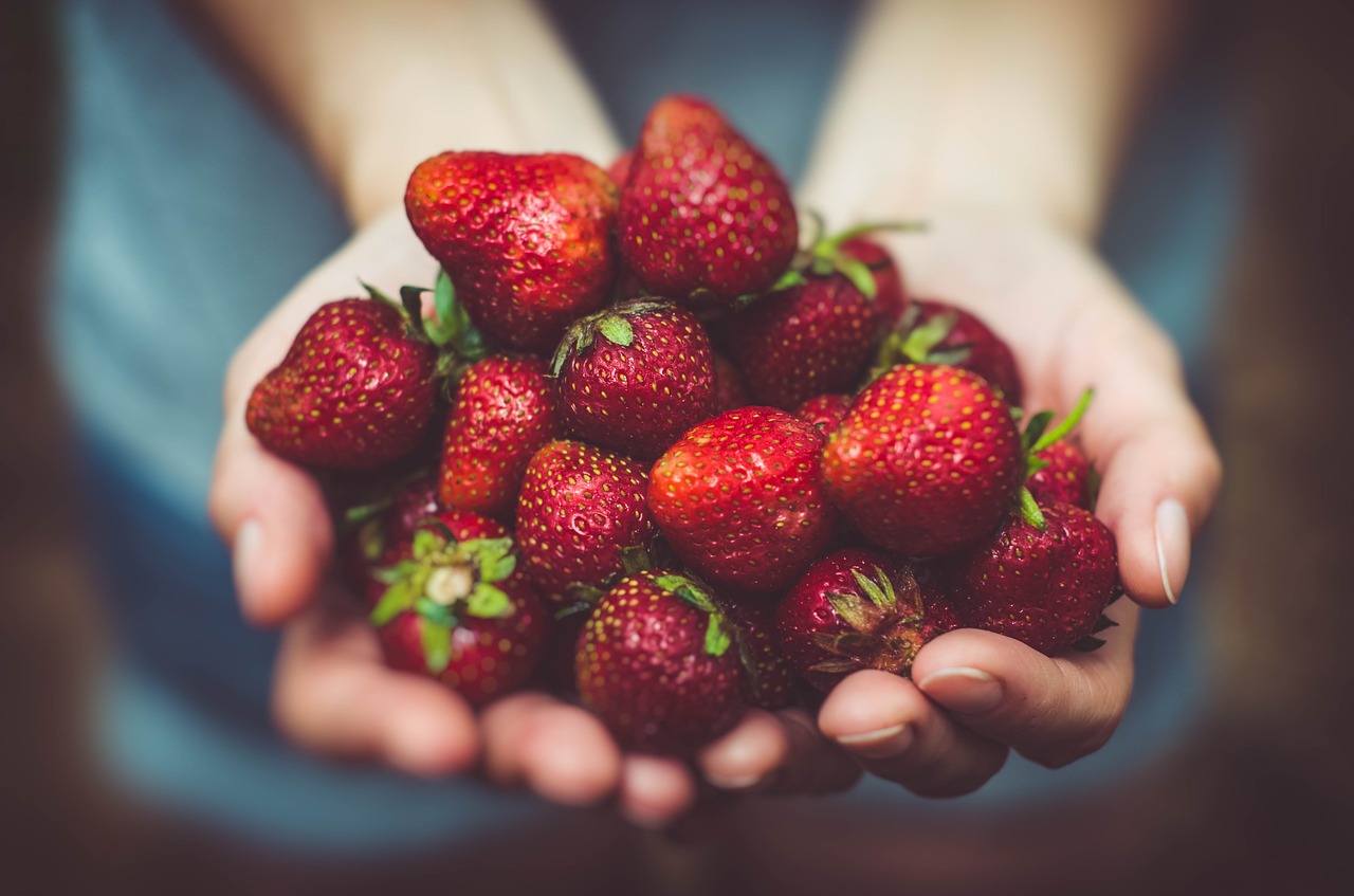 草莓, 水果, 特写