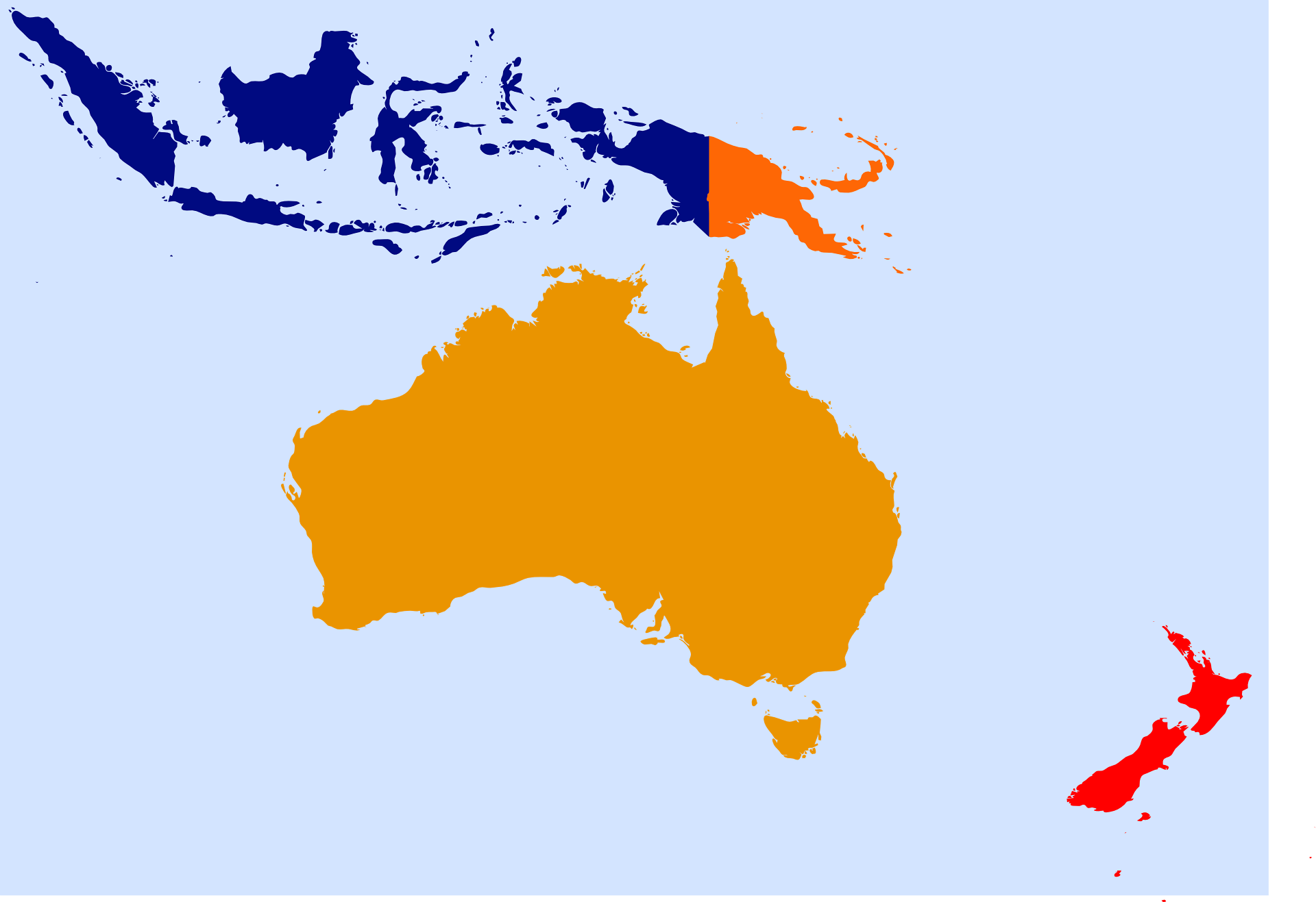 澳大利亚, 大洋洲, 新西