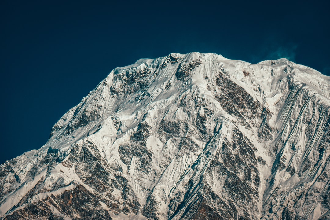 雪峰,灰白色,喜马拉雅山,安纳普纳,尼泊尔,蓝天,白天