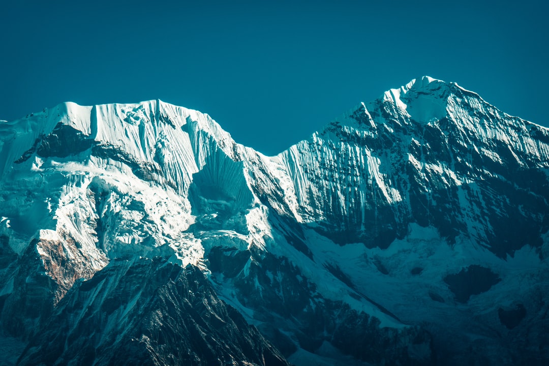 雪峰,雪山,白昼,喜马拉雅山,安纳普纳,尼泊尔,蓝天